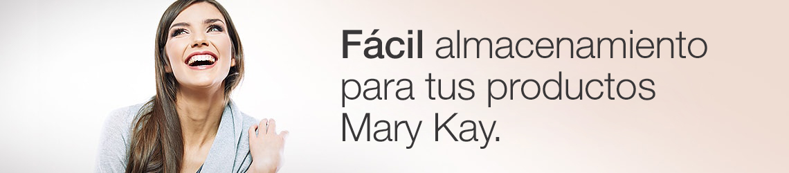 Fácil almacenamiento para todos tus productos Mary Kay