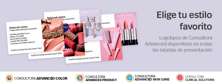 Elige tu estilo favorito. Logotipos de Consultora Advanced disponibles en todas las tarjetas de presentación
