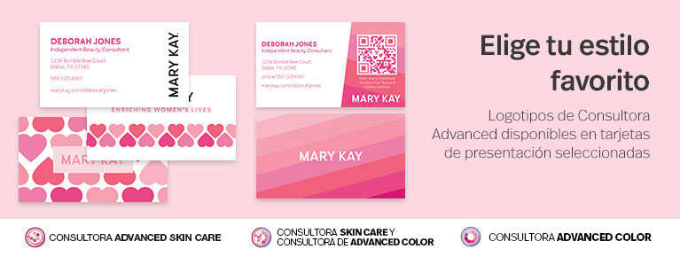 <b>Elige tu estilo favorito</b> Logotipos de Consultora Advanced disponibles en ciertas tarjetas de presentación