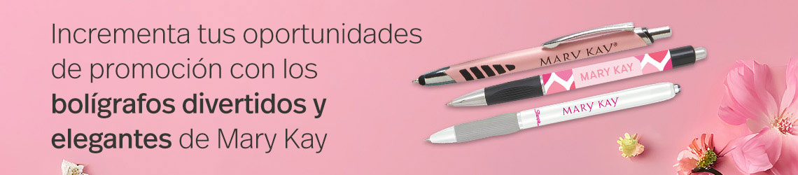 Incrementa tus oportunidades de promoción con los bolígrafos divertidos y elegantes de Mary Kay