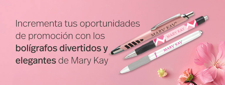 Incrementa tus oportunidades de promoción con los bolígrafos divertidos y elegantes de Mary Kay