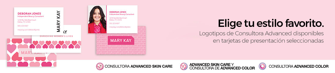 <b>Elige tu estilo favorito</b> Logotipos de Consultora Advanced disponibles en ciertas tarjetas de presentación