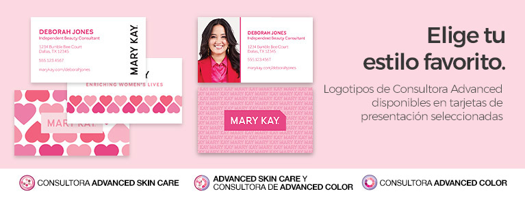 <b>Elige tu estilo favorito</b> Logotipos de Consultora Advanced disponibles en ciertas tarjetas de presentación