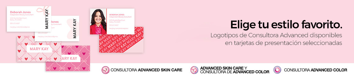 <b>Elige tu estilo favorito</b> Logotipos de Consultora Advanced disponibles en ciertas tarjetas de presentación