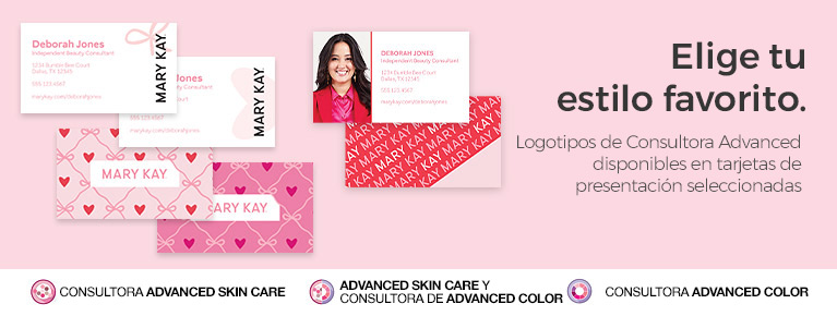 <b>Elige tu estilo favorito</b> Logotipos de Consultora Advanced disponibles en ciertas tarjetas de presentación