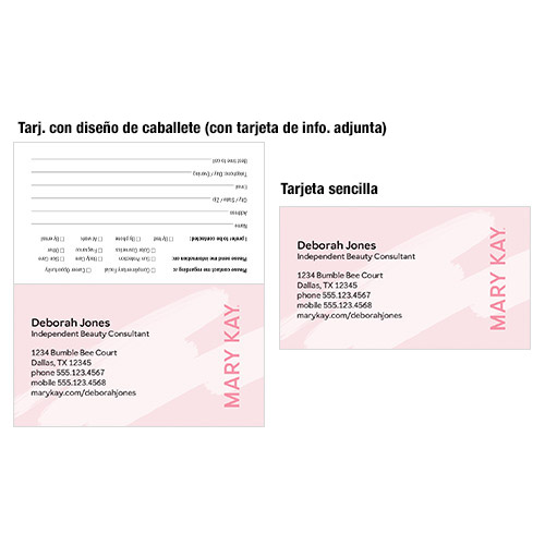 Tarjeta de presentación rosada clásica