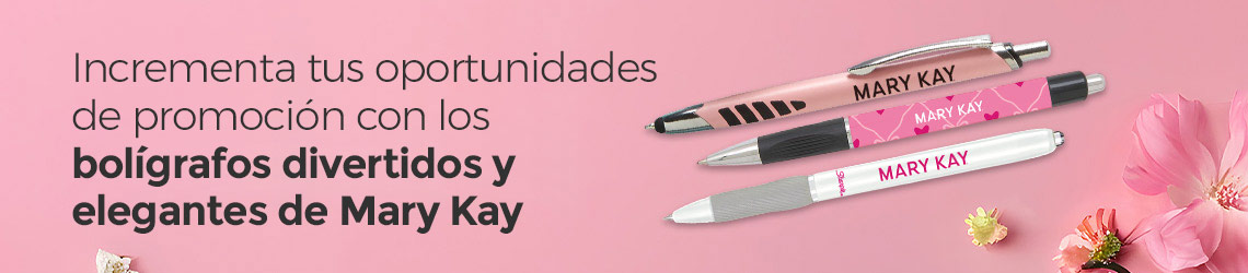 Incrementa tus oportunidades de promoción con los bolígrafos divertidos y elegantes de Mary Kay