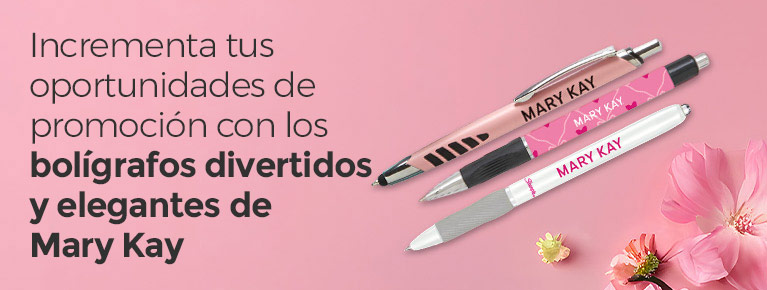 Incrementa tus oportunidades de promoción con los bolígrafos divertidos y elegantes de Mary Kay