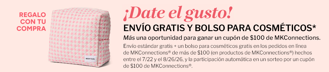 ¡Date el gusto! Envío gratis y bolso para cosméticos